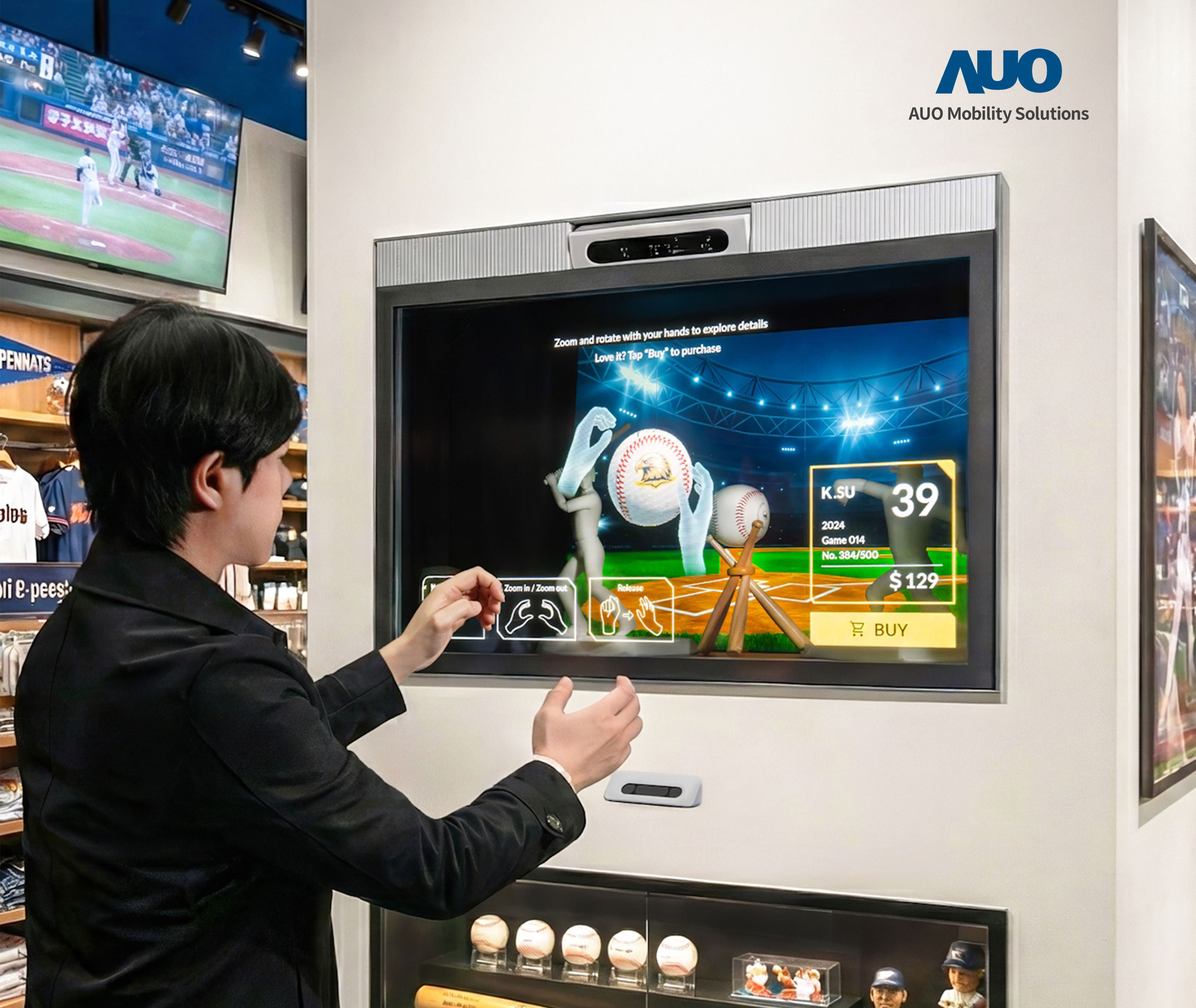 64��Sports AR Solution�ṩʵ��������Micro LED͸����ʾ����Ӧ���������ã����ڲ����߻�����и�����Ϣ���˽⣬�����Ӫ������������������͸����ʾ��Ļ����ɣ�����Ӫ�������¼�Ԫ��